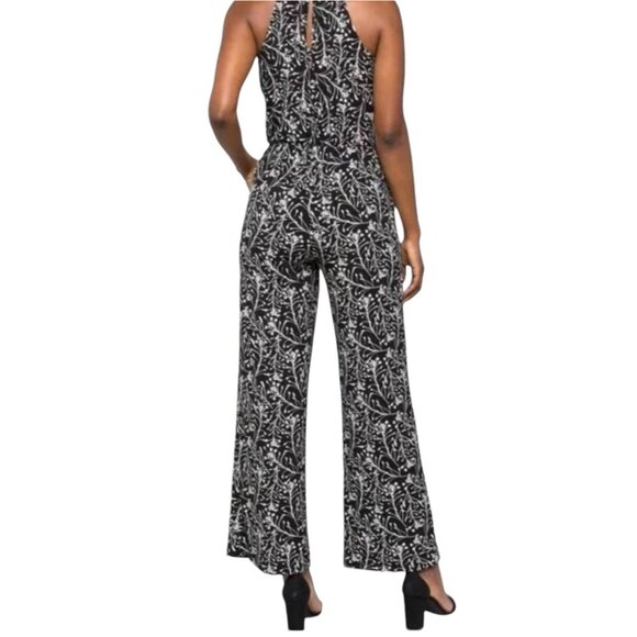 41 Hawthorn Floral Print Jersey Jumpsuit Black White Size Small Petite NWT - Picture 3 of 13